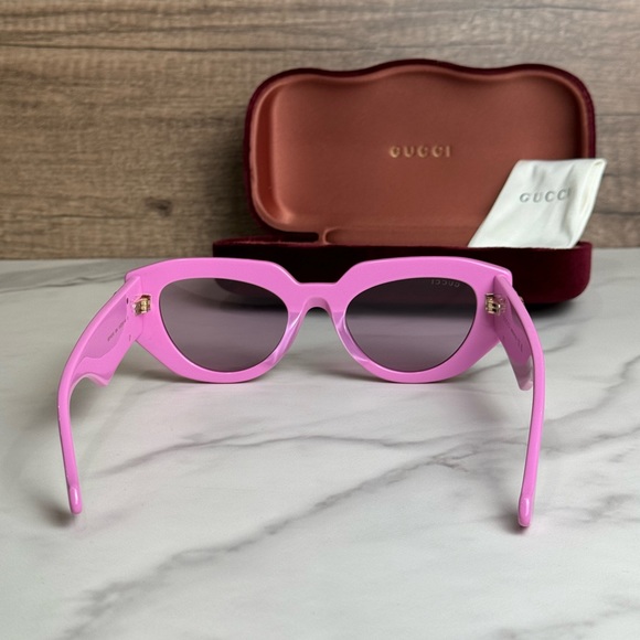 NEW GUCCI GG1421S 004 PINK WOMEN SUNGLASSES GUCCI - Picture 8 of 11